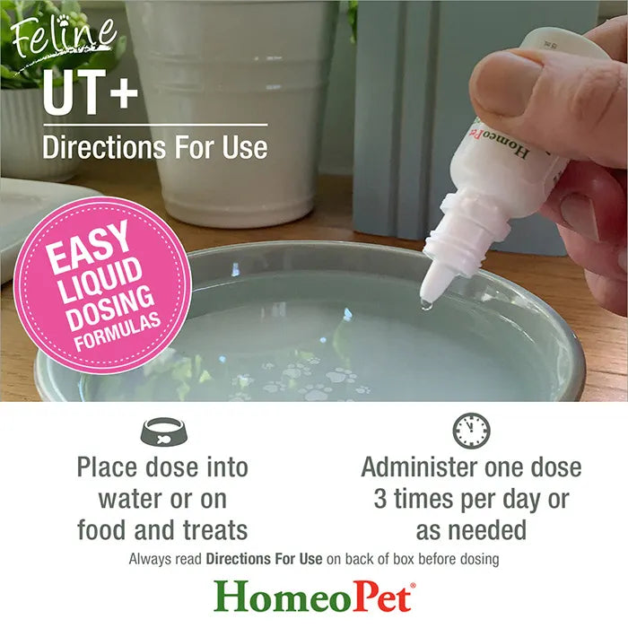 Homeopet Feline UT+ Cat Pet Drops 15 ml
