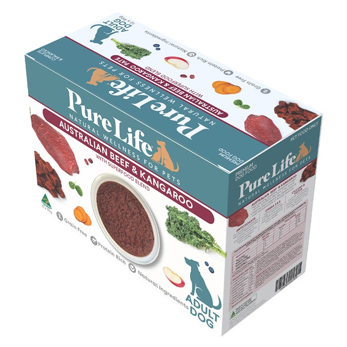 Pure Life Beef & Roo Adult Dog Wet Food Pouch 90g x 12 - product image 3