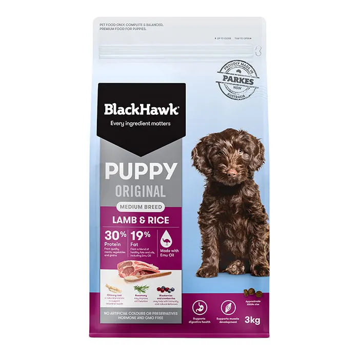 Black Hawk Original Lamb & Rice Medium Breed Puppy Dry Dog Food