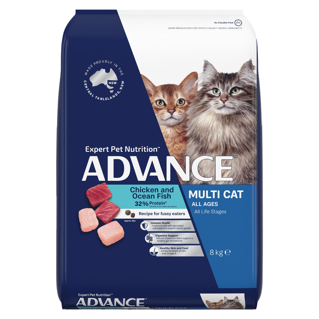 Advance Multi Cat Chicken And Ocean Fish All Lifestages Dry Cat Food