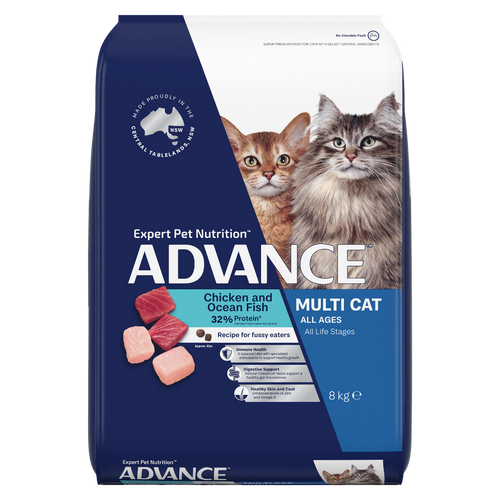 Advance Multi Cat Chicken And Ocean Fish All Lifestages Dry Cat Food