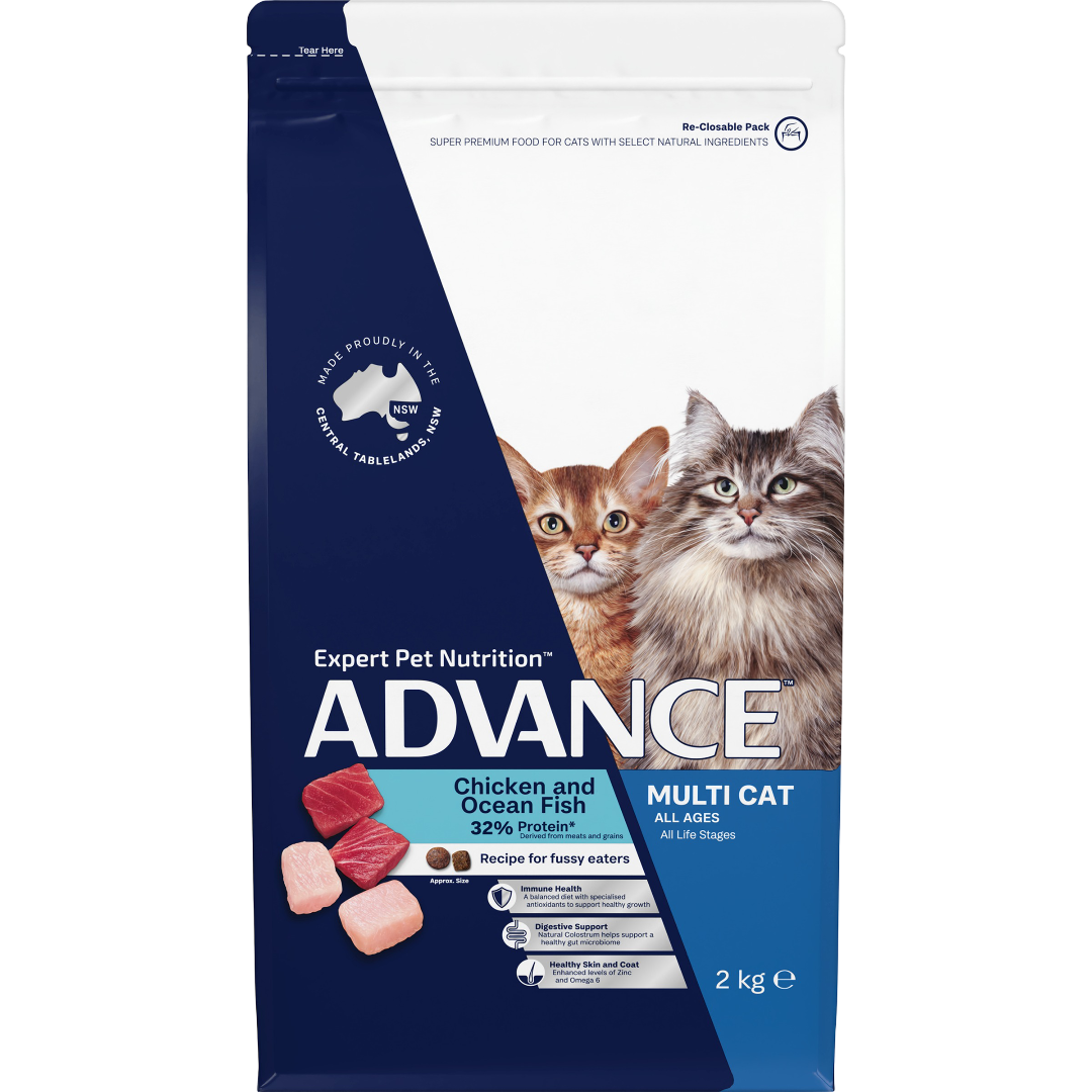 Advance Multi Cat Chicken And Ocean Fish All Lifestages Dry Cat Food