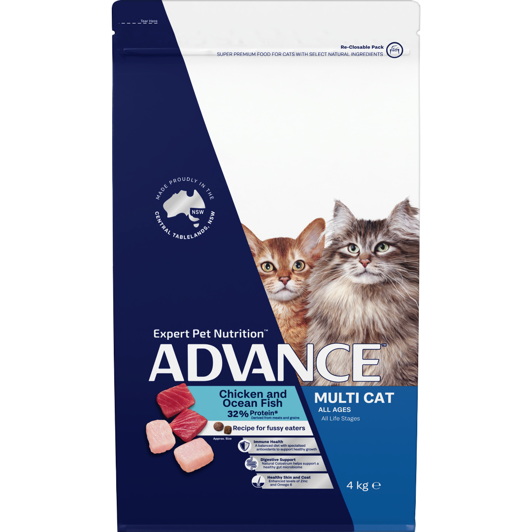 Advance Multi Cat Chicken And Ocean Fish All Lifestages Dry Cat Food