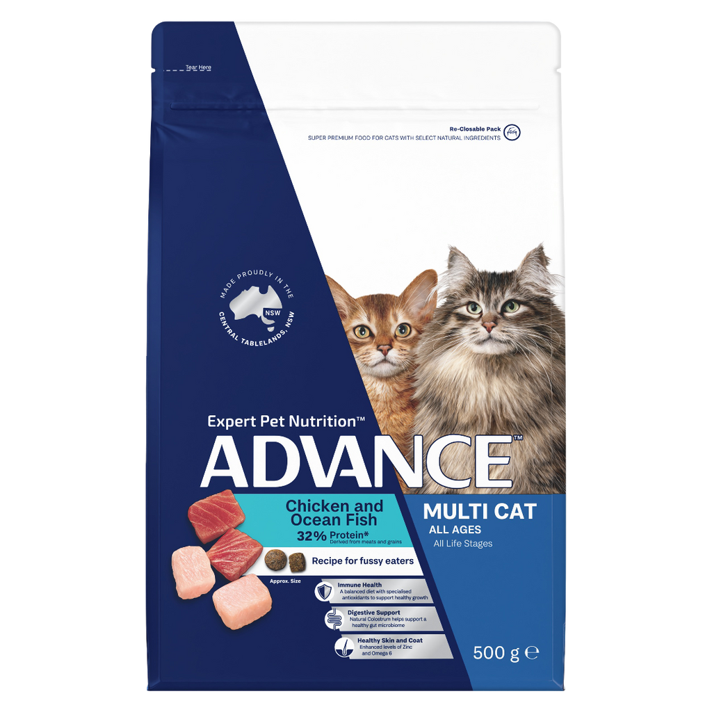 Advance Multi Cat Chicken And Ocean Fish All Lifestages Dry Cat Food