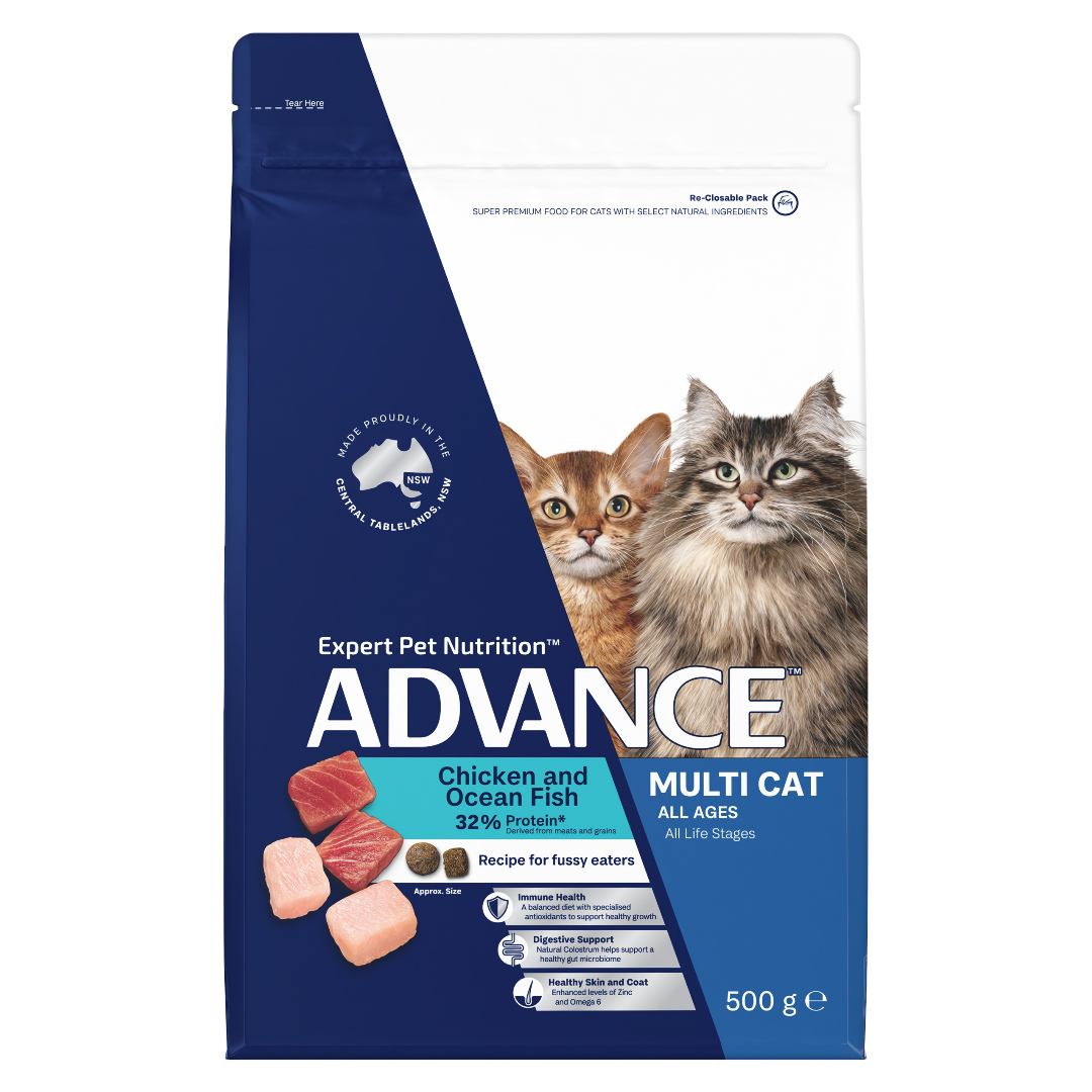 Advance Multi Cat Chicken And Ocean Fish All Lifestages Dry Cat Food