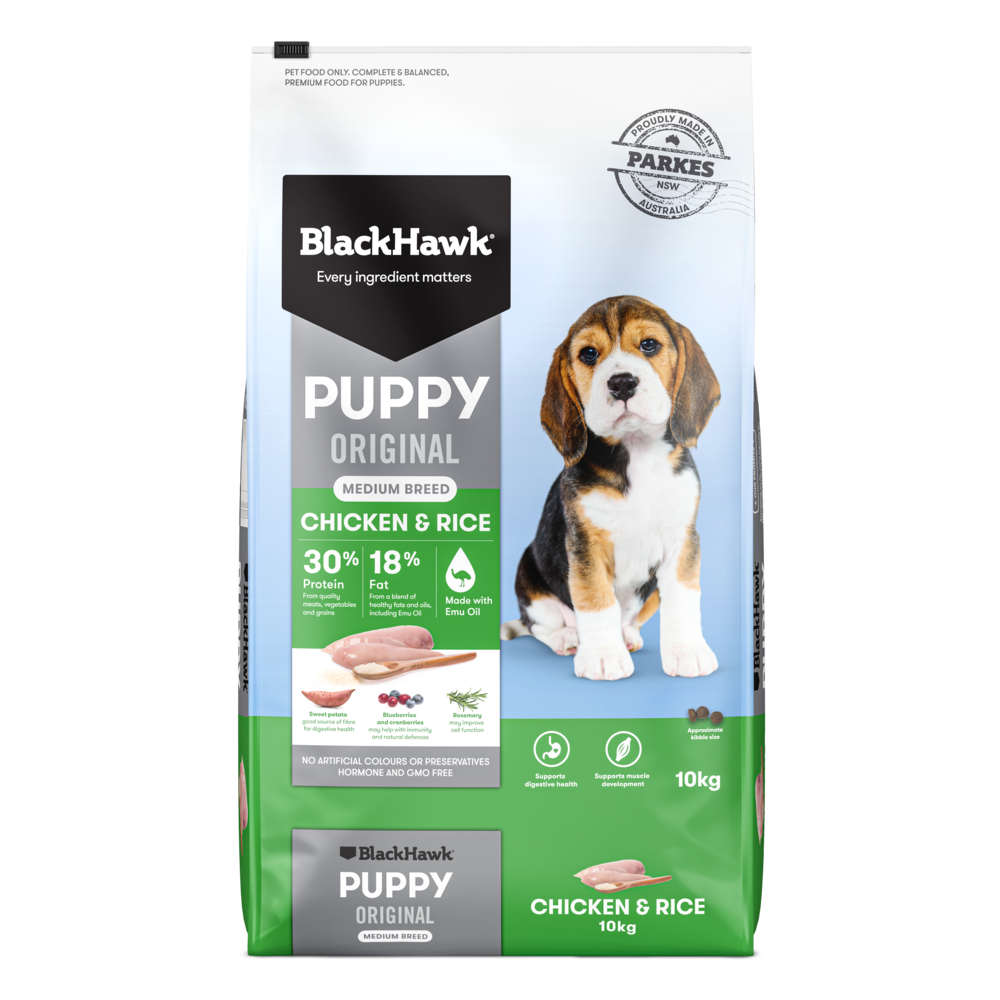 Black Hawk Original Chicken & Rice Medium Breed Puppy Dry Dog Food