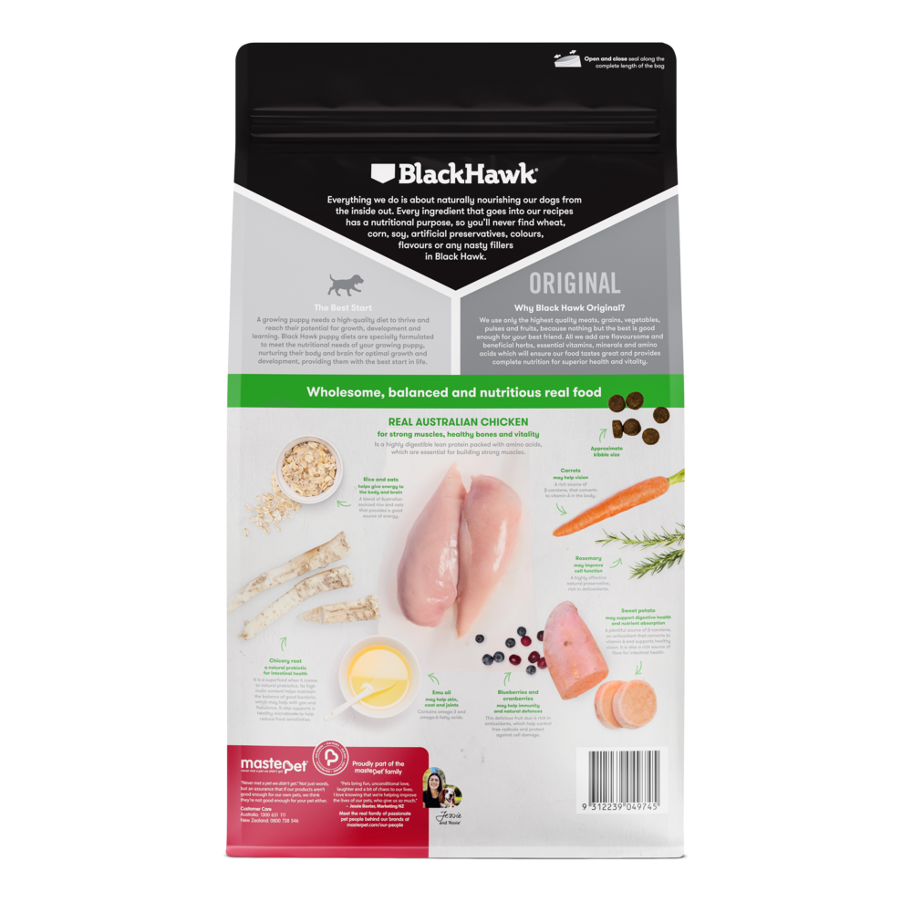 Black Hawk Original Chicken & Rice Medium Breed Puppy Dry Dog Food
