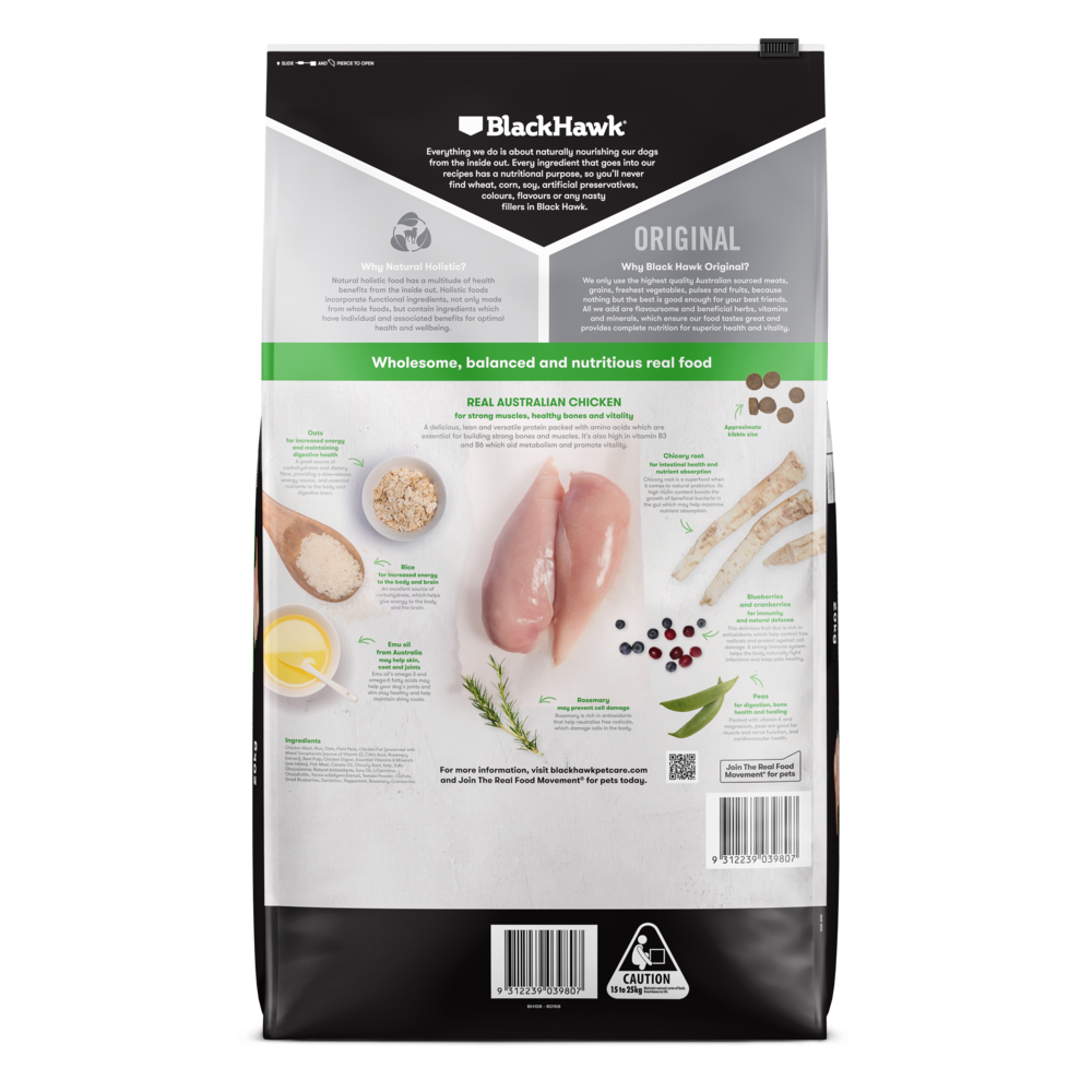 Black Hawk Chicken & Rice Adult Dry Dog Food - Large Breed