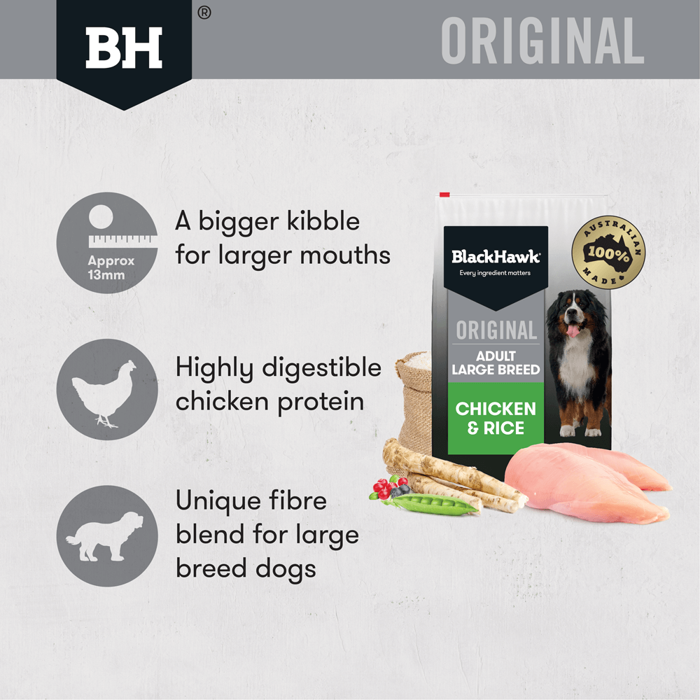 Black Hawk Chicken & Rice Adult Dry Dog Food - Large Breed