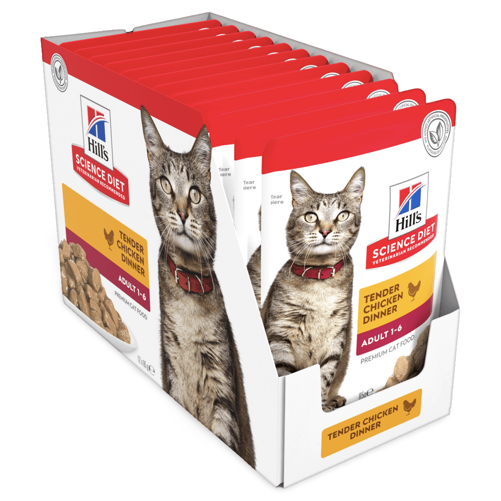 Hills Science Adult Chicken Cat Food Pouches