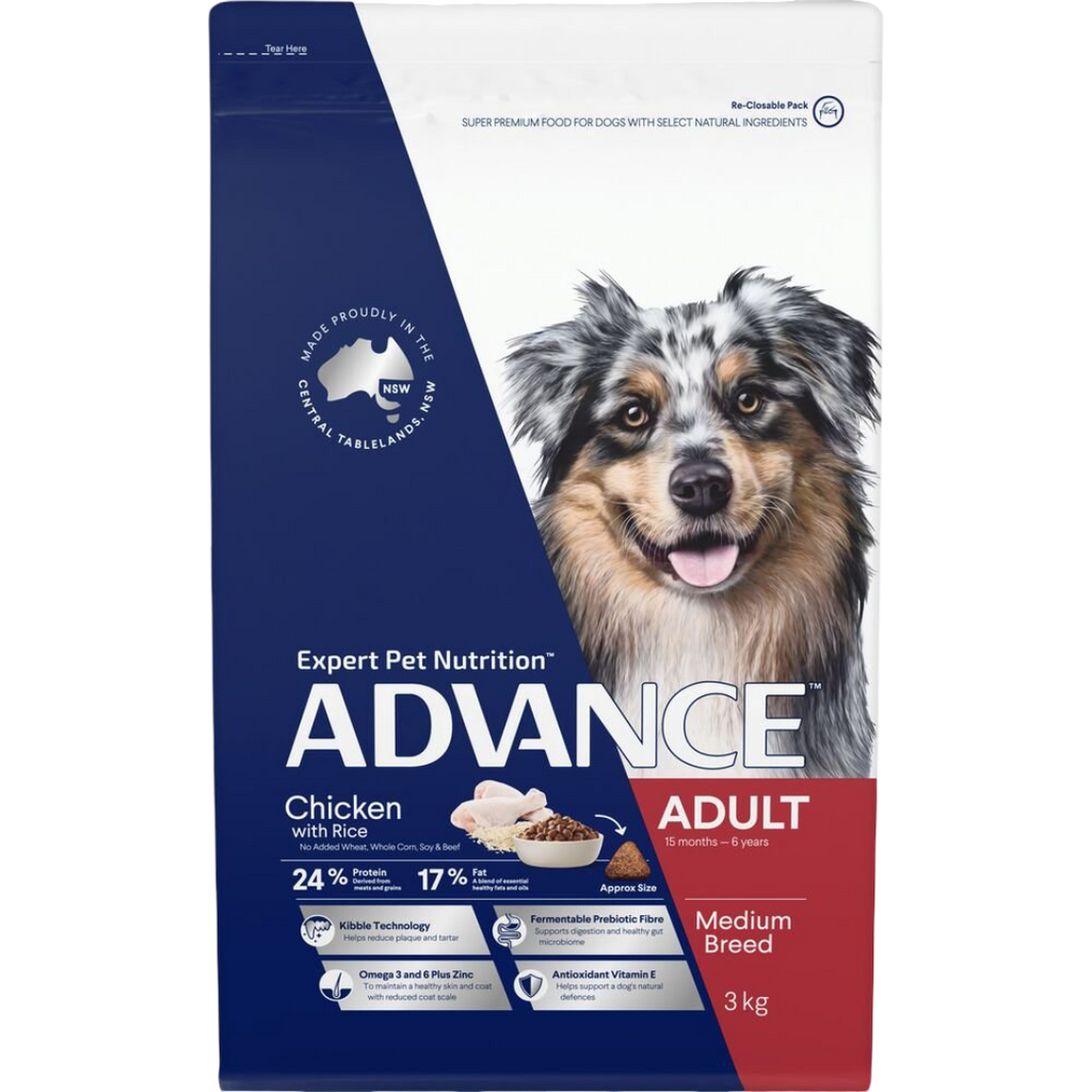Advance Medium Adult Dry Dog Food Chicken With Rice