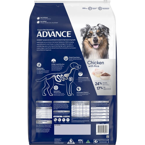 Advance Medium Adult Dry Dog Food Chicken With Rice