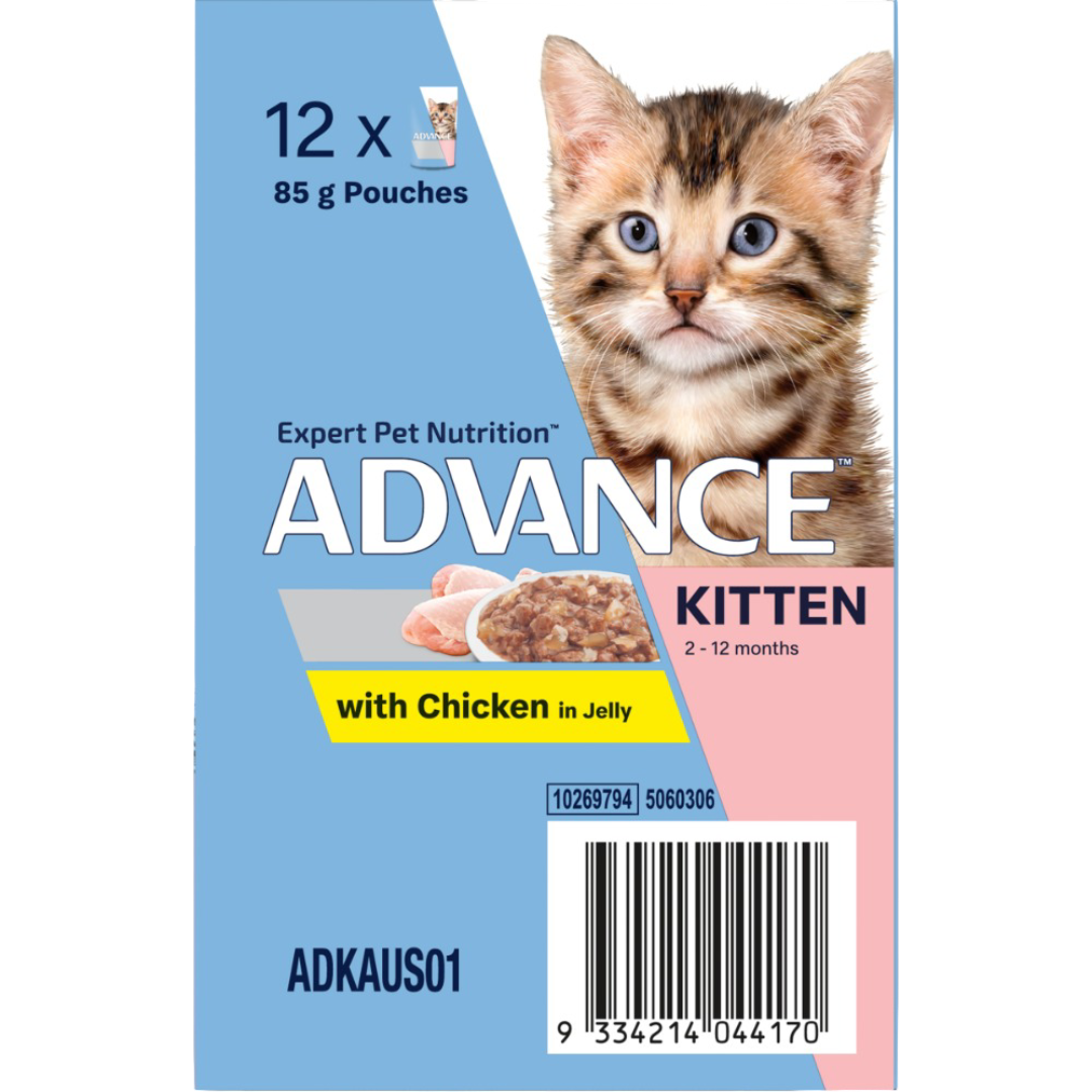 Advance Kitten Chicken In Jelly Wet Cat Food Pouches