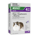 Neovet Flea, Heartworm & Worm Treatment for Cats Over 4kg 6 Pack
