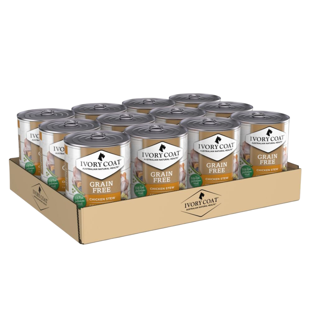 Ivory Coat Grain Free Chicken Stew Adult Wet Dog Food 400g x 12