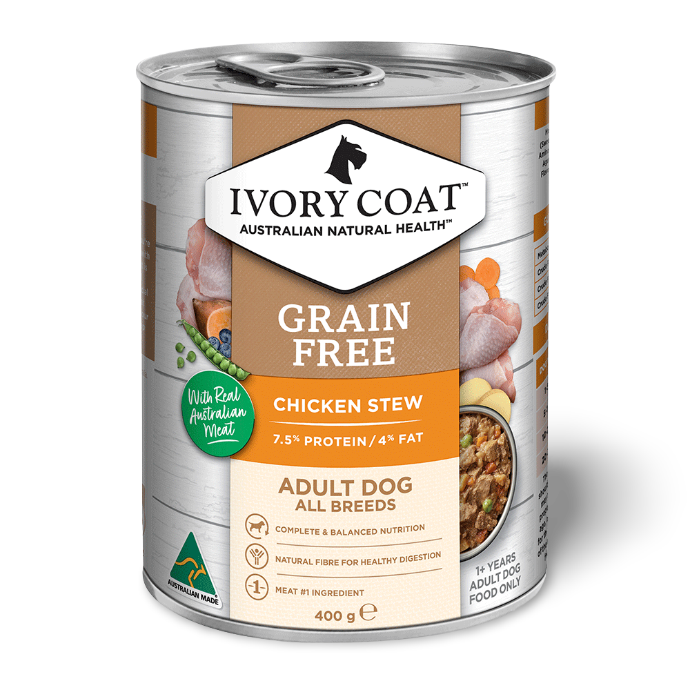 Ivory Coat Grain Free Chicken Stew Adult Wet Dog Food 400g x 12