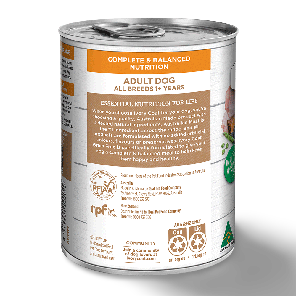 Ivory Coat Grain Free Chicken Stew Adult Wet Dog Food 400g x 12