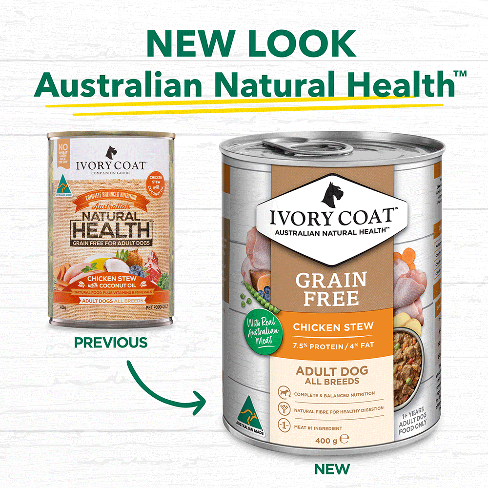 Ivory Coat Grain Free Chicken Stew Adult Wet Dog Food 400g x 12