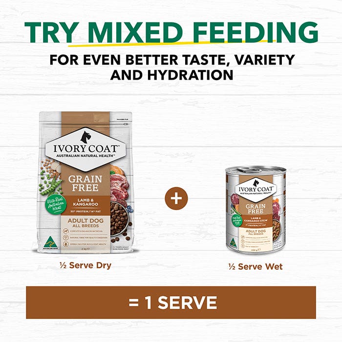 Ivory Coat Grain Free Lamb & Roo Adult Dog Food
