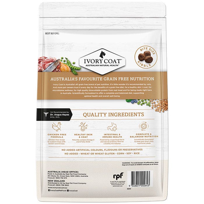 Ivory Coat Grain Free Lamb & Sardine Adult Dog Dry Food