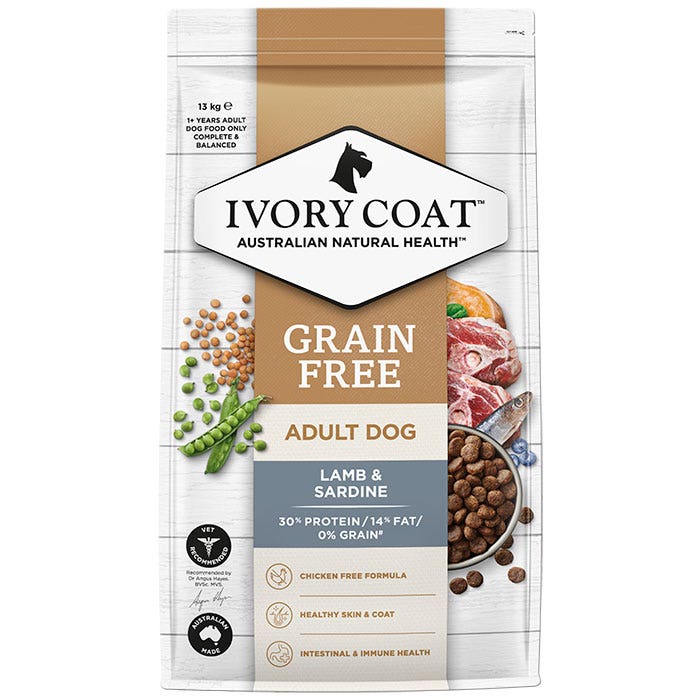 Ivory Coat Grain Free Lamb & Sardine Adult Dog Dry Food