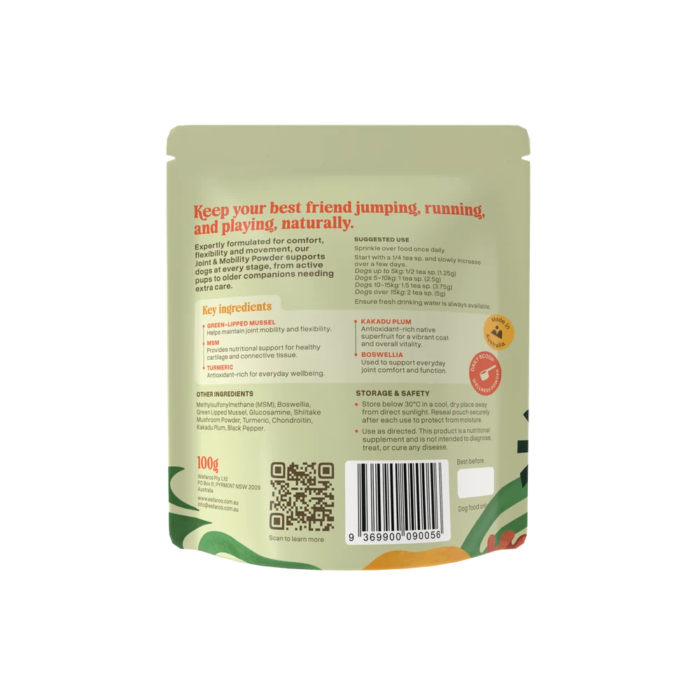 Wellaroo Joint & Mobility Dog Supplement 100g