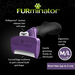 Furminator Short Hair Cat Deshedding Tool M/L