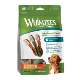 Whimzees Toothbrush Large Dental Dog Treats