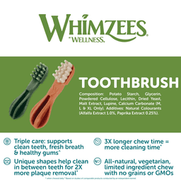 Whimzees Toothbrush Medium Dental Dog Treats
