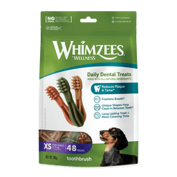 Whimzees Toothbrush Xsmall Dental Dog Treats