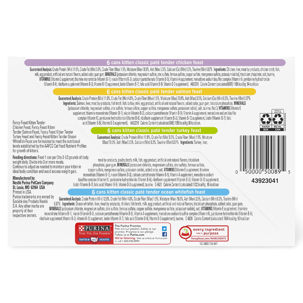 Fancy Feast Kitten Classic Paté Collection Wet Cat Food