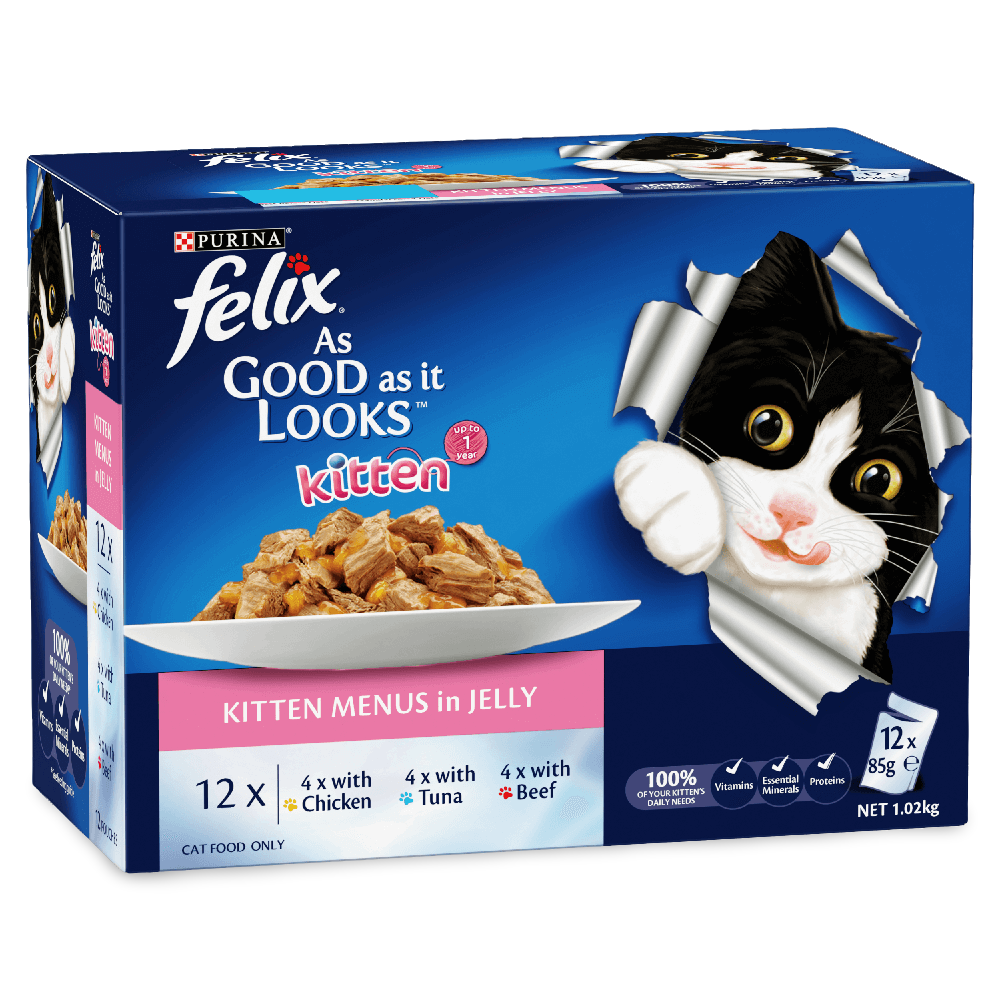 Felix Menus in Jelly Kitten Wet Cat Food Pouches