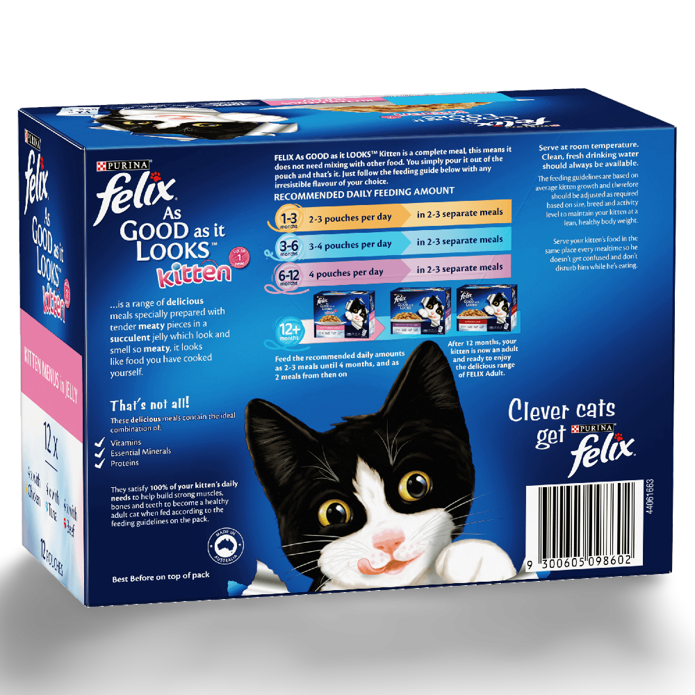 Felix Menus in Jelly Kitten Wet Cat Food Pouches