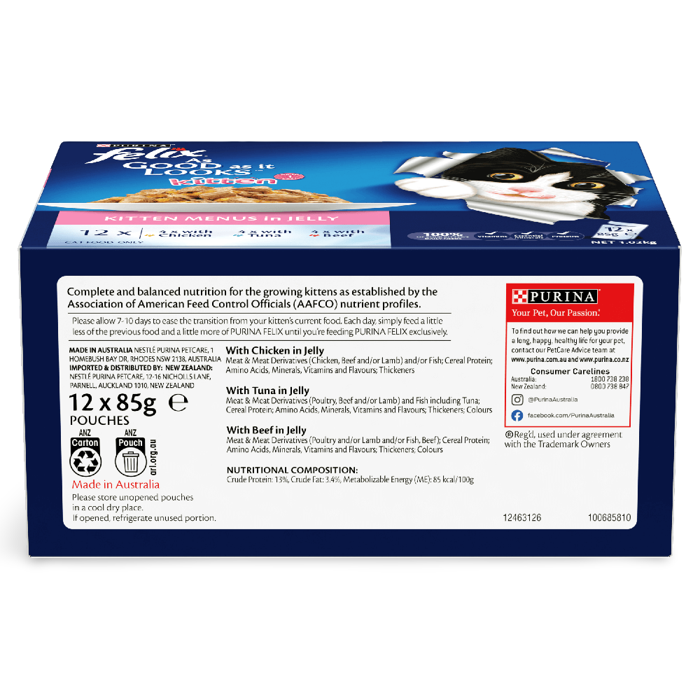 Felix Menus in Jelly Kitten Wet Cat Food Pouches