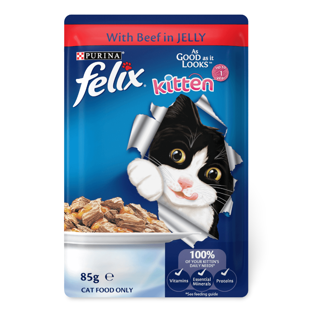 Felix Menus in Jelly Kitten Wet Cat Food Pouches