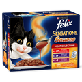 Felix Sensations Sauces Meat Selection Adult Wet Cat Food Pouches