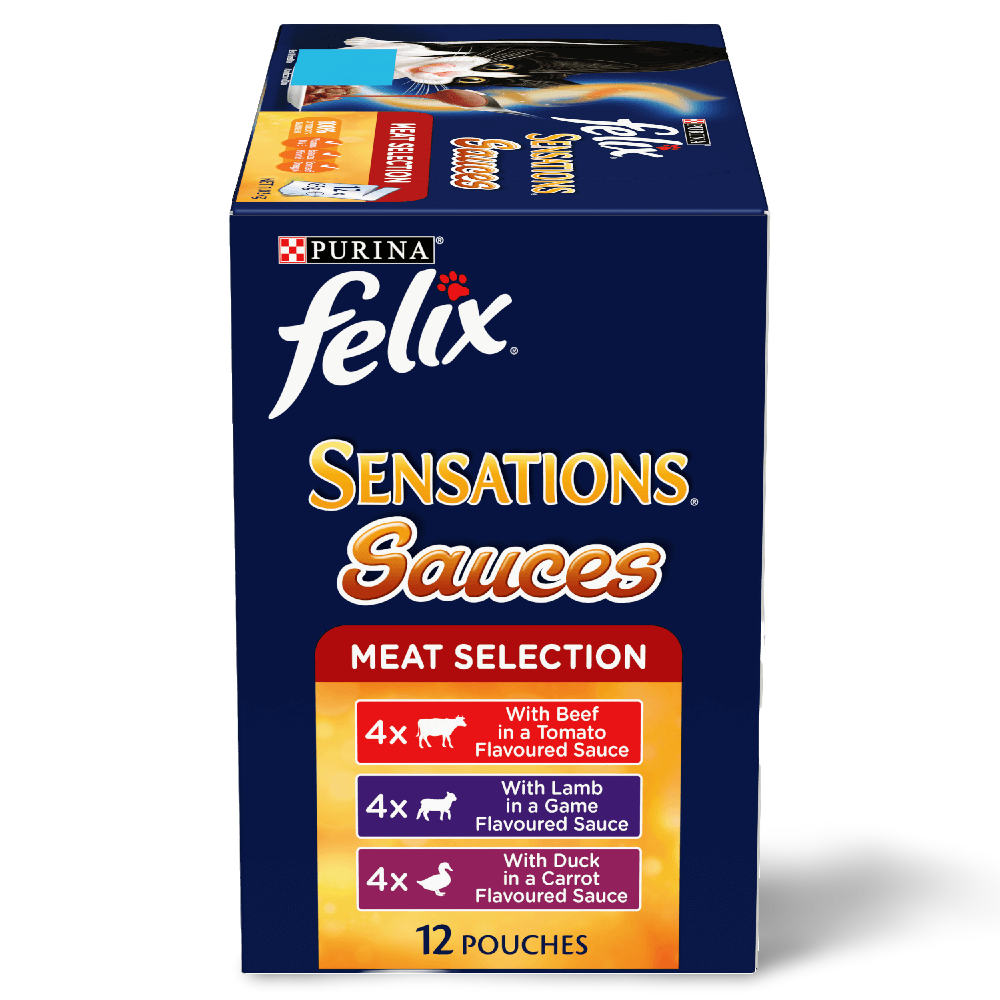 Felix Sensations Sauces Meat Selection Adult Wet Cat Food Pouches
