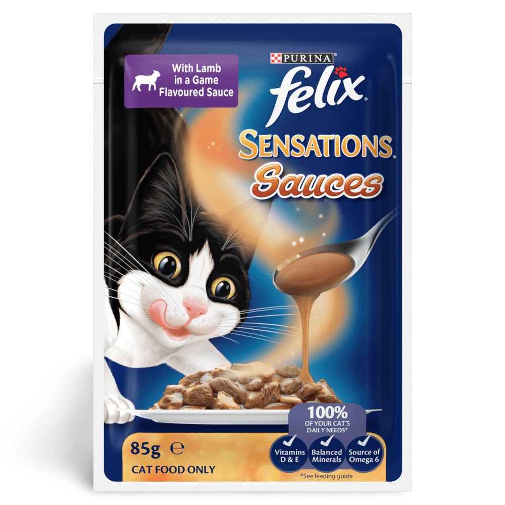 Felix Sensations Sauces Meat Selection Adult Wet Cat Food Pouches