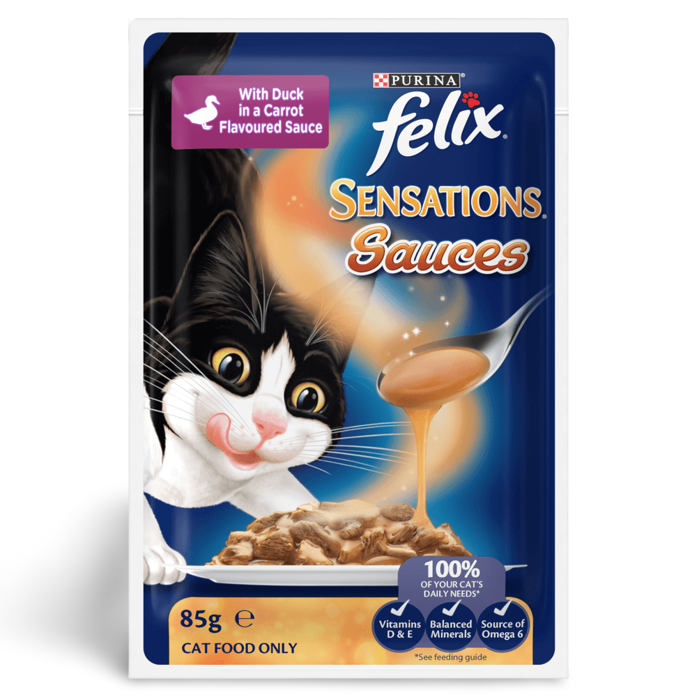 Felix Sensations Sauces Meat Selection Adult Wet Cat Food Pouches