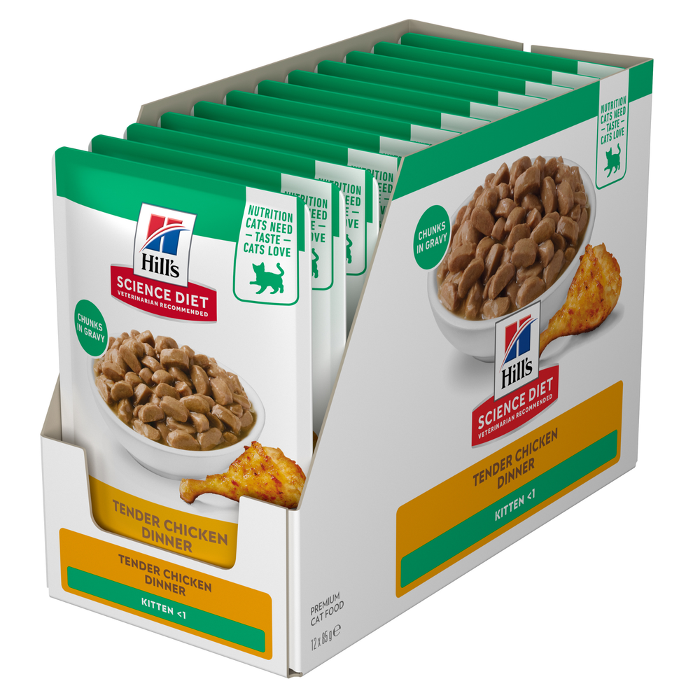 Hills Science Diet Kitten Chicken Cat Food Pouches