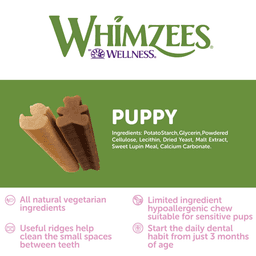 Whimzees XSmall/Small Puppy Dental Dog Treats