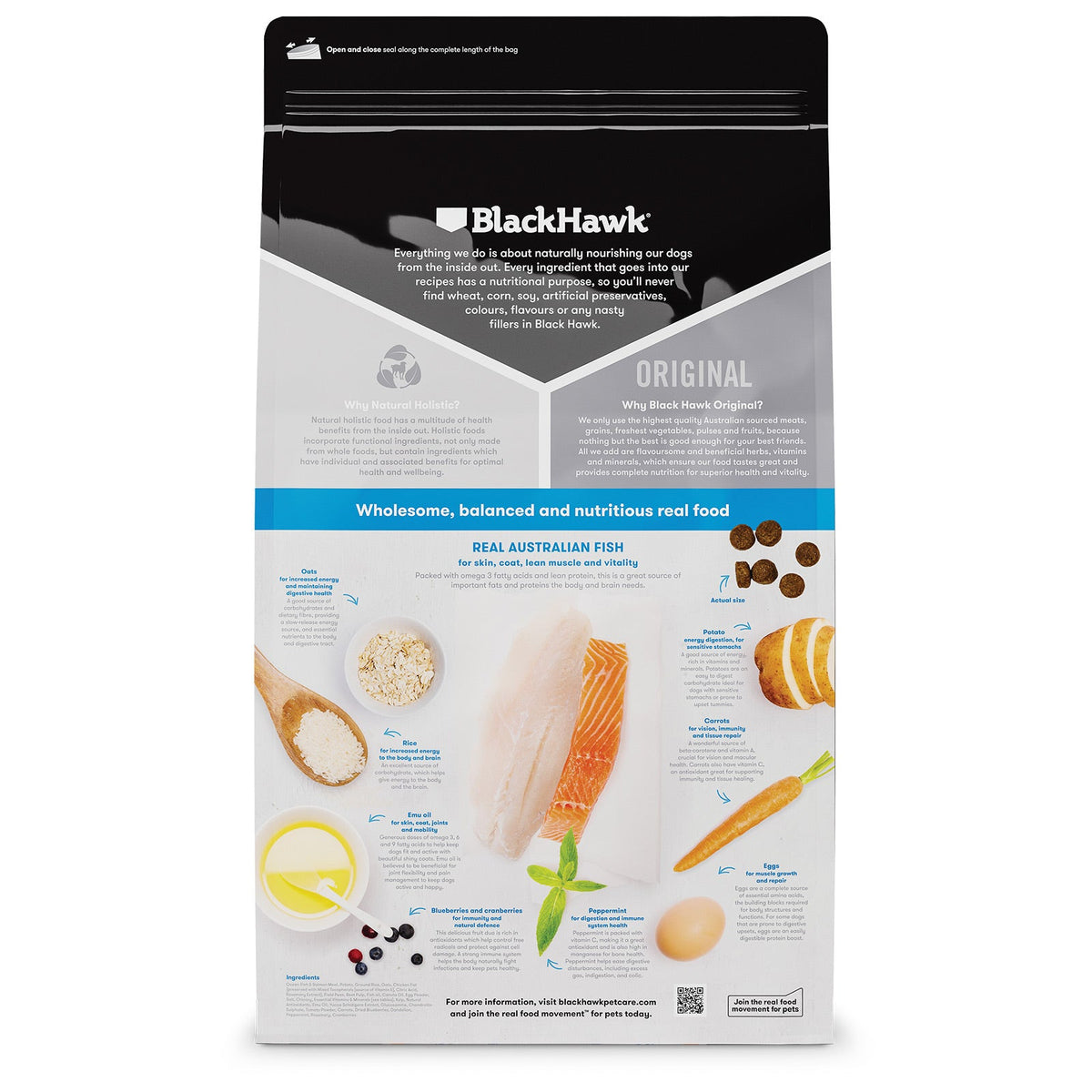 Black Hawk Fish & Potato back packaging