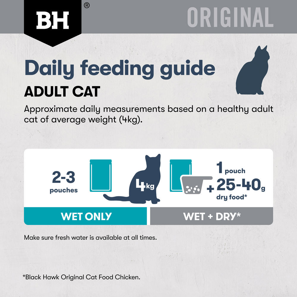 Black Hawk Original Mature 7+ Chicken & Tuna in Gravy Wet Cat Food 85g × 12
