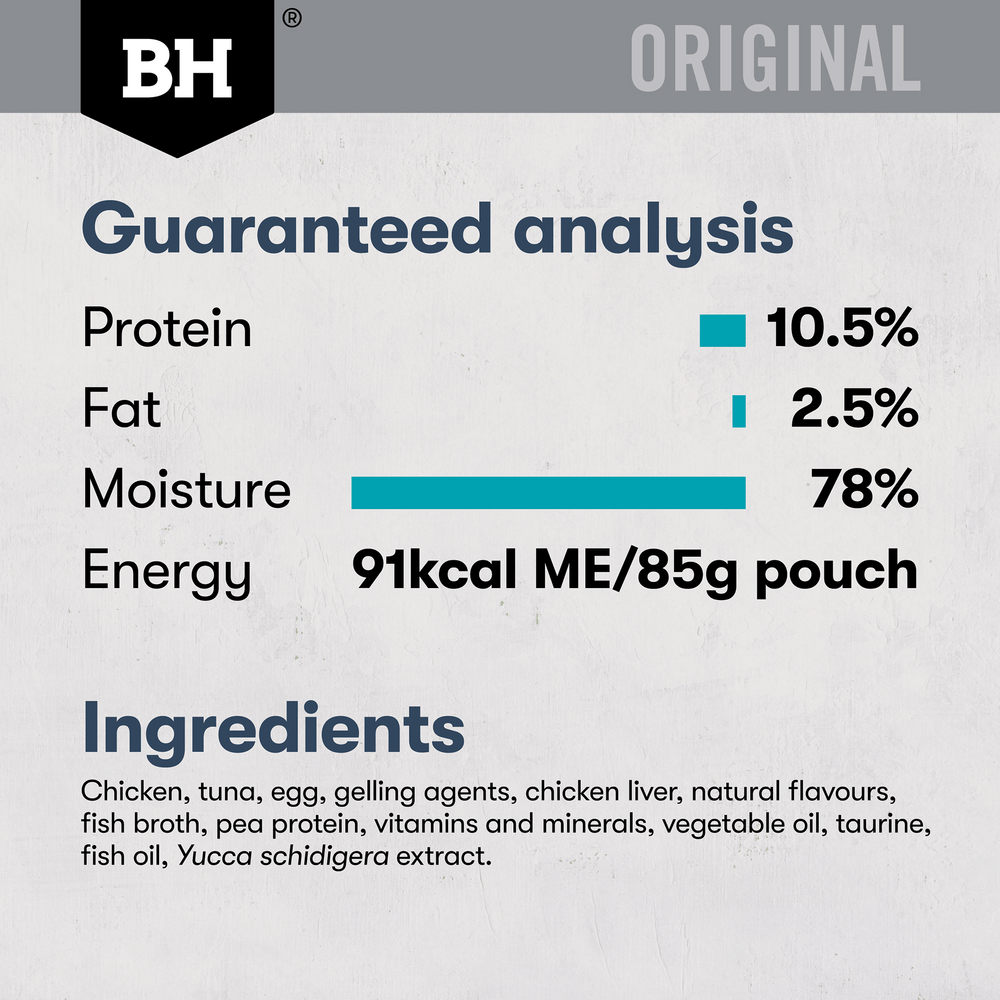 Black Hawk Original Mature 7+ Chicken & Tuna in Gravy Wet Cat Food 85g × 12
