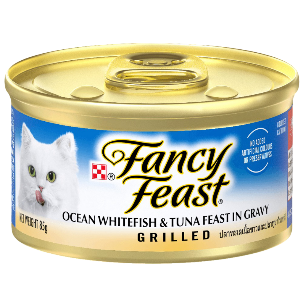 Fancy Feast Grilled Ocean Whitefish & Tuna Feast in Gravy Wet Cat Food