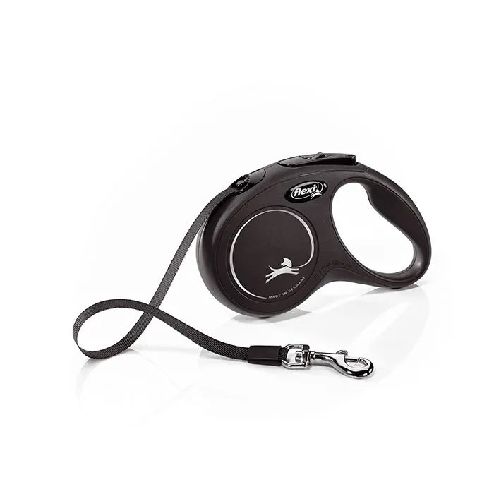 Flexi Classic Tape Retractable Dog Lead Black - 5m