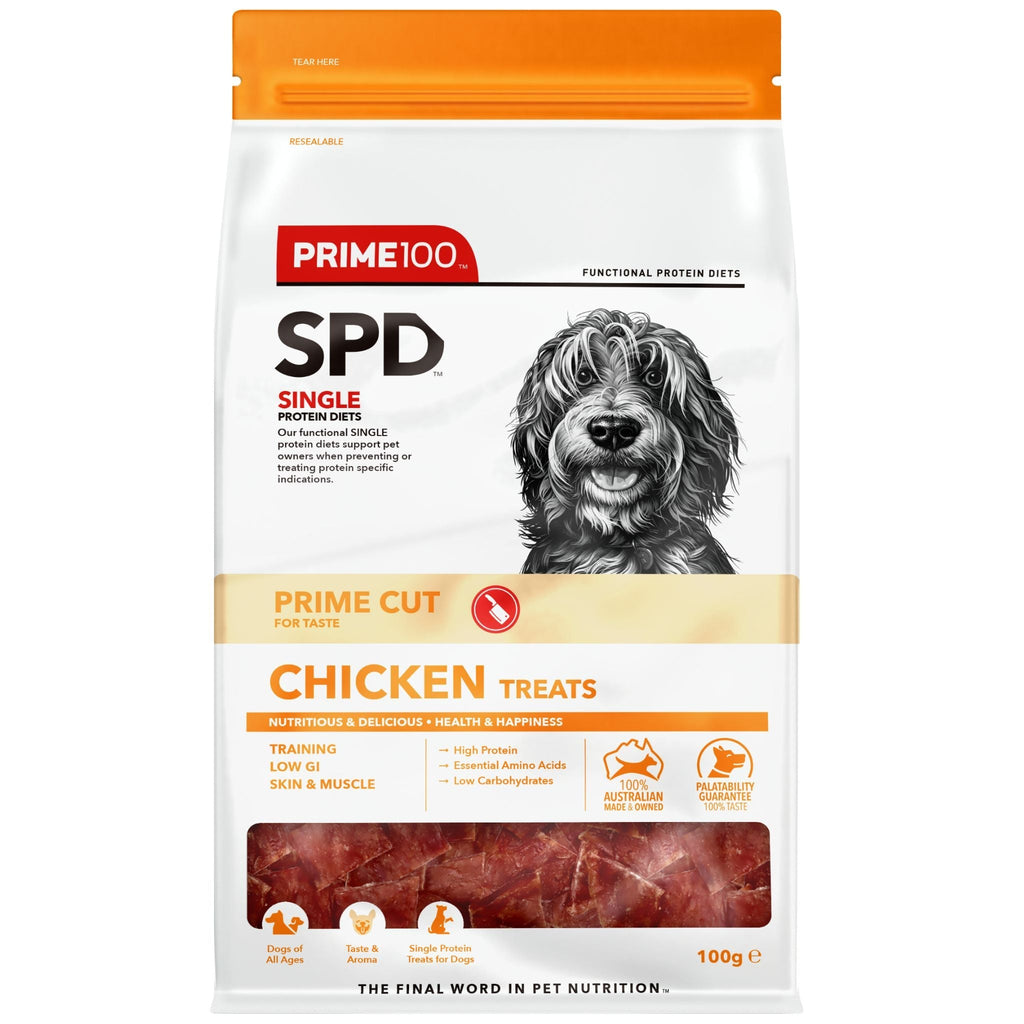 Prime100 treat-chicken-100g product packaging