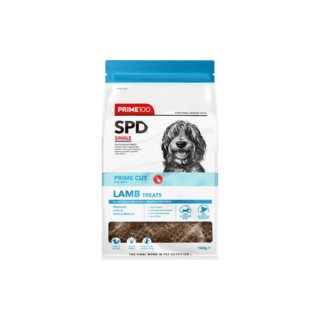 Prime100 treat-lamb-100g product packaging