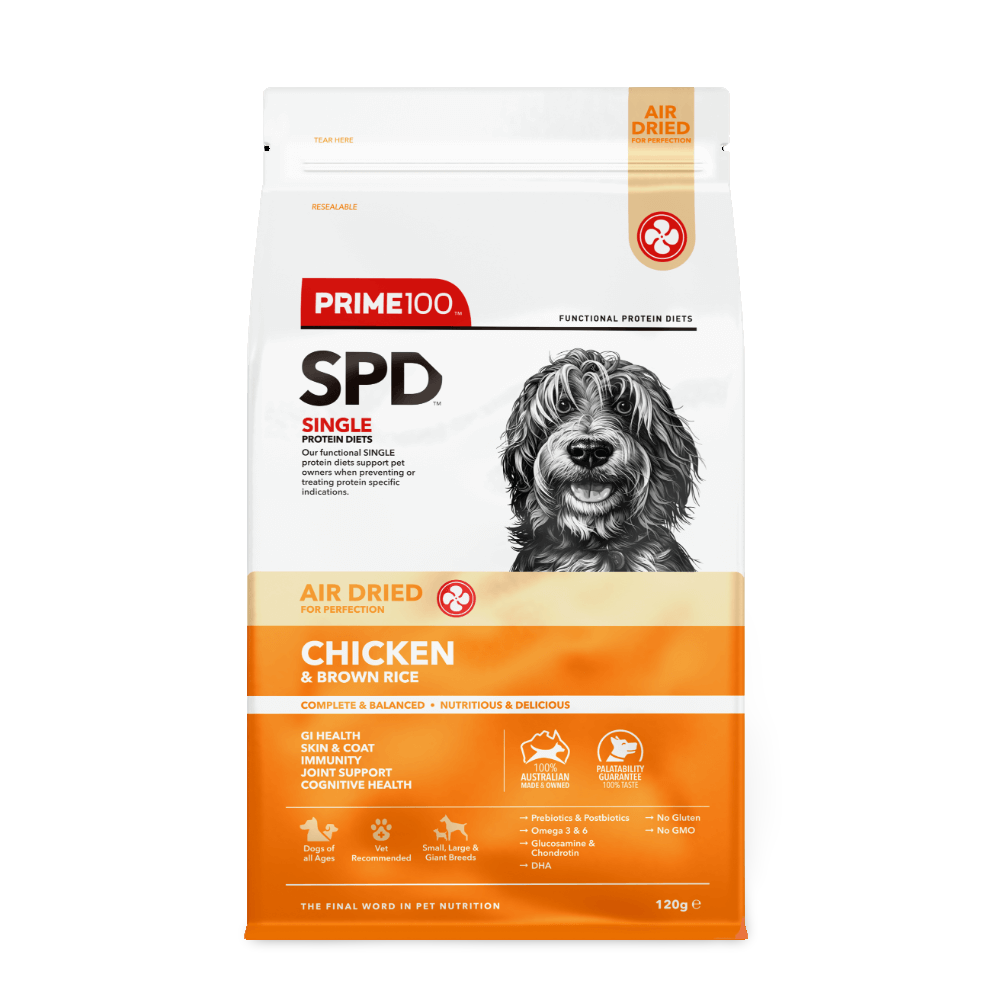 Prime100 SPD Air Dried Chicken & Brown Rice All Ages Dog Food