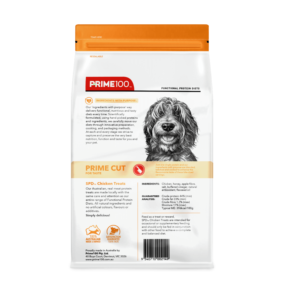 Prime100 SPD Prime Cut Chicken Dog Treats 100g